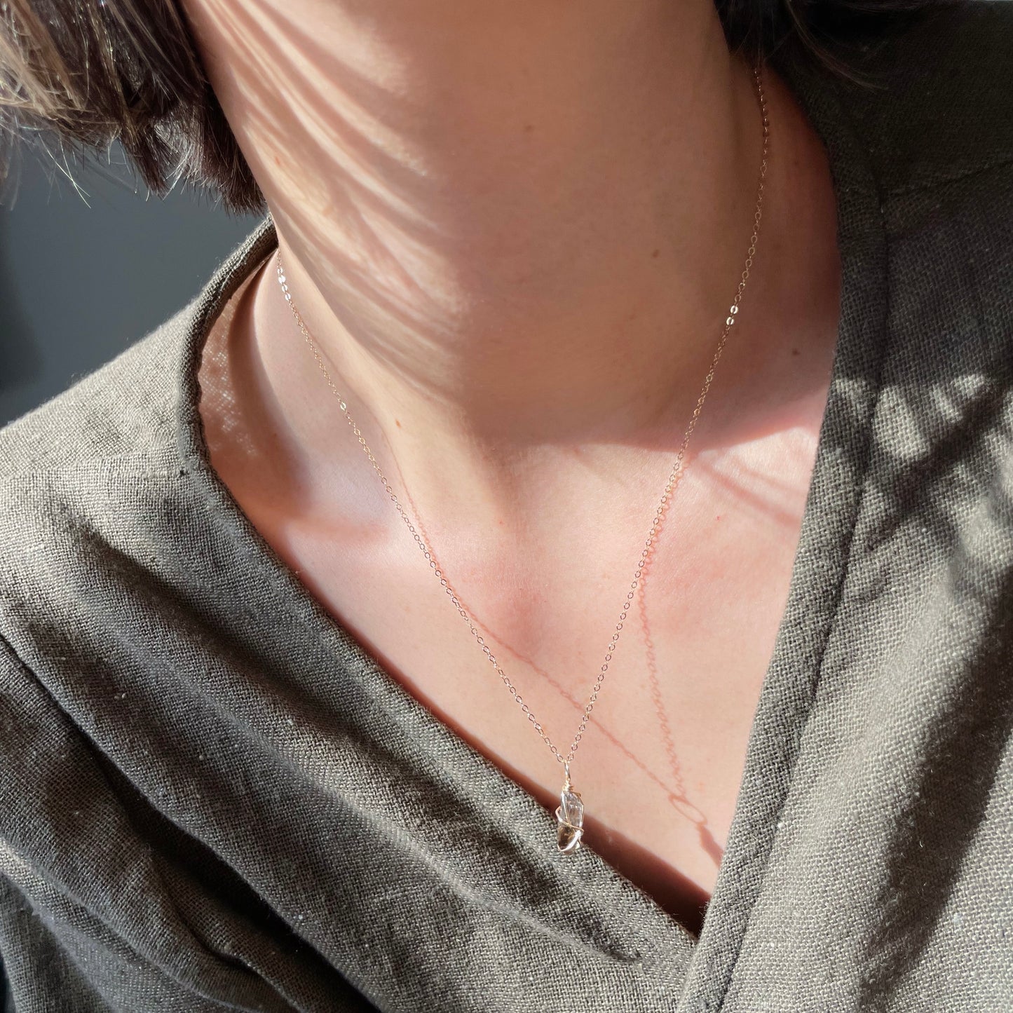Smoky Quartz Necklace – Gold Filled