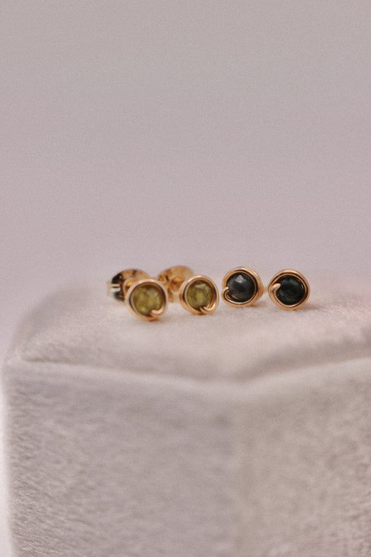 Australian Sapphire Studs | gold-filled