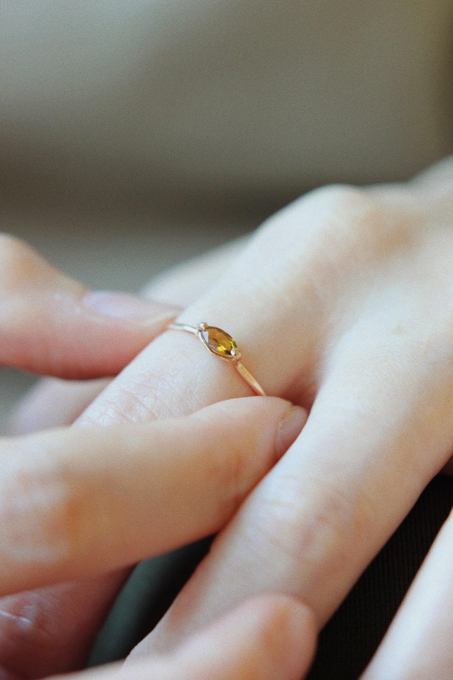 Brown Tourmaline ring | gold-filled | size 8