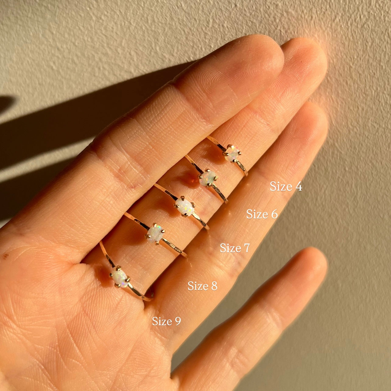 Tiny Opal Rings | gold-filled