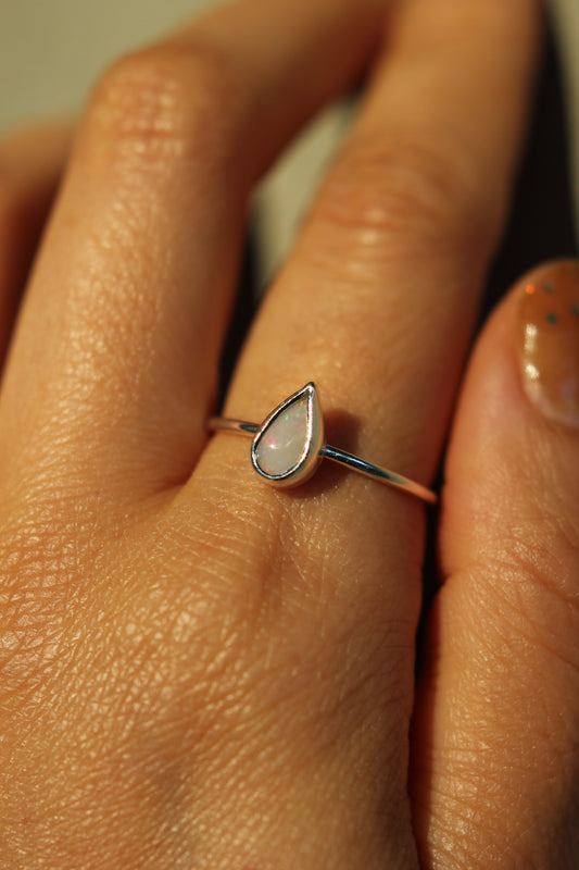 Lightning Ridge Opal Ring | silver | size 8
