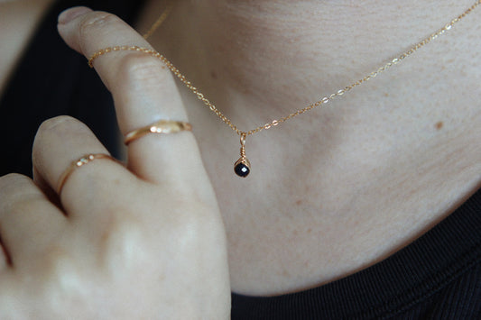 Birthstone Kotsubu Necklace | gold-filled