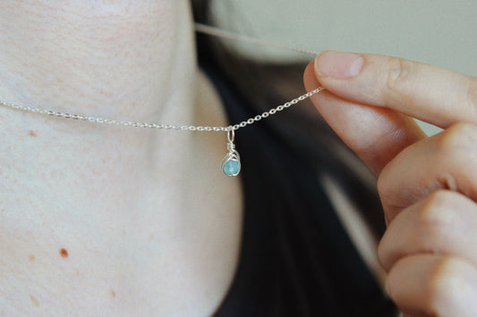 Birthstone Kotsubu Necklace | silver