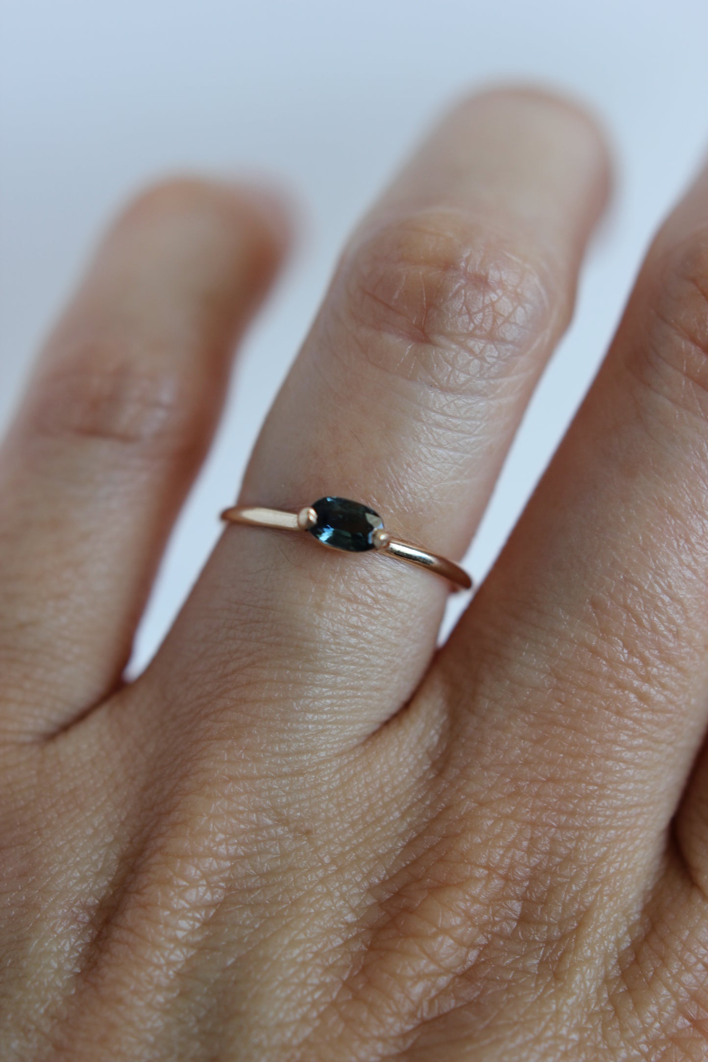 Australian Sapphire | gold-filled | size 5.5